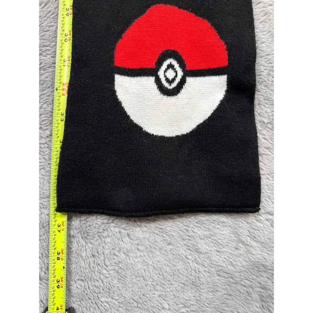 Pokemon Pokeball Nintendo Gotta Catch Em‎ Scarf 74x7 Winter Knit Black/Red/Blue